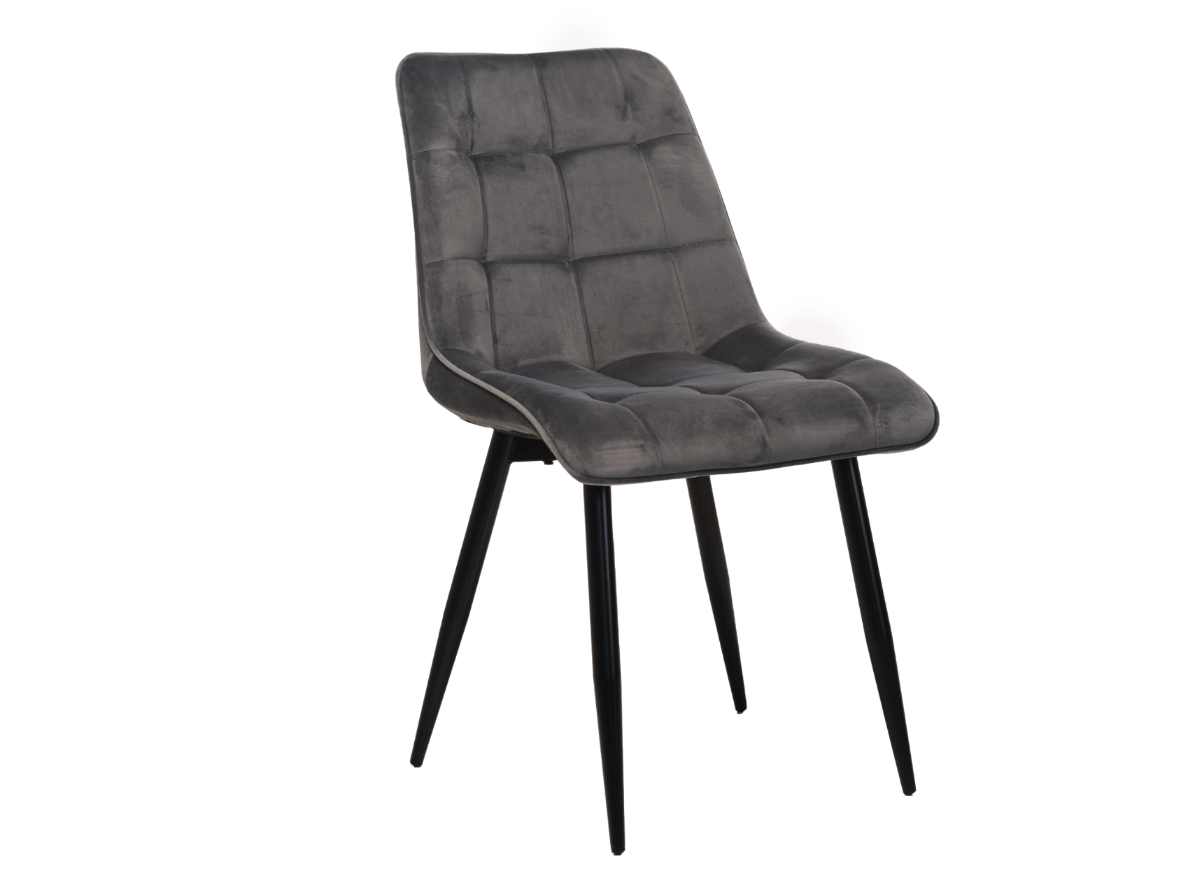 Зображення з  Стілець N-46 сірий велюр + чорний