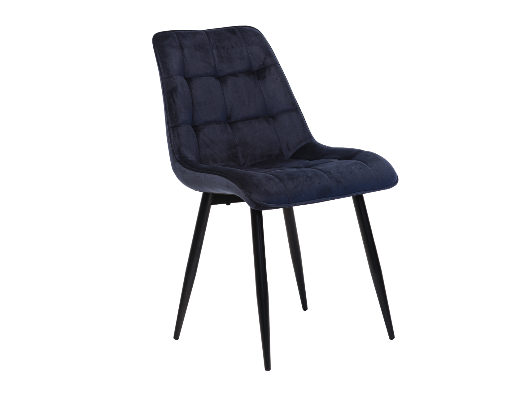 Зображення з  Стілець N-46 чорнильно-синій велюр + чорний