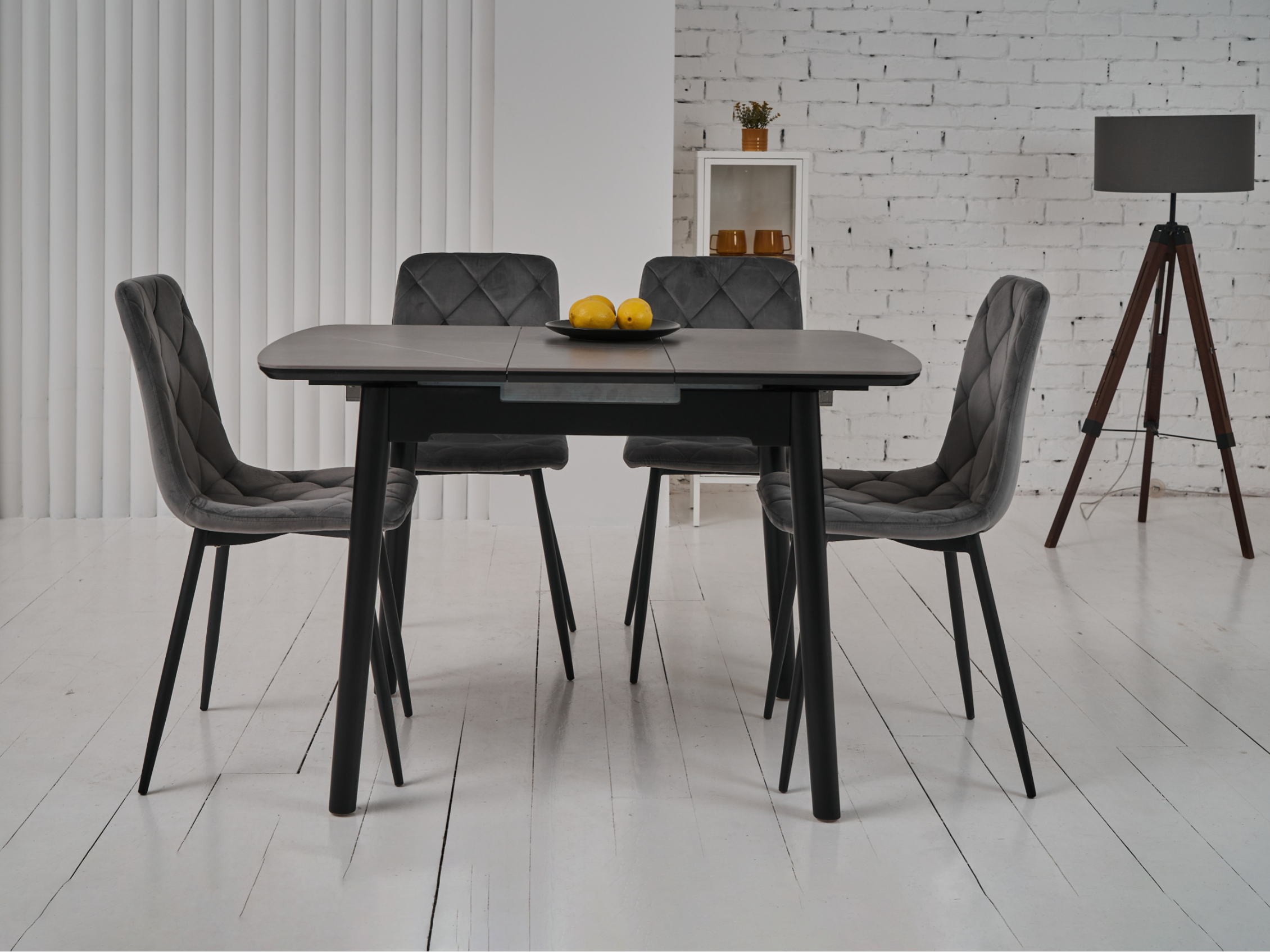 Зображення з  Керамічний стіл TM-87-1 айс грей + чорний