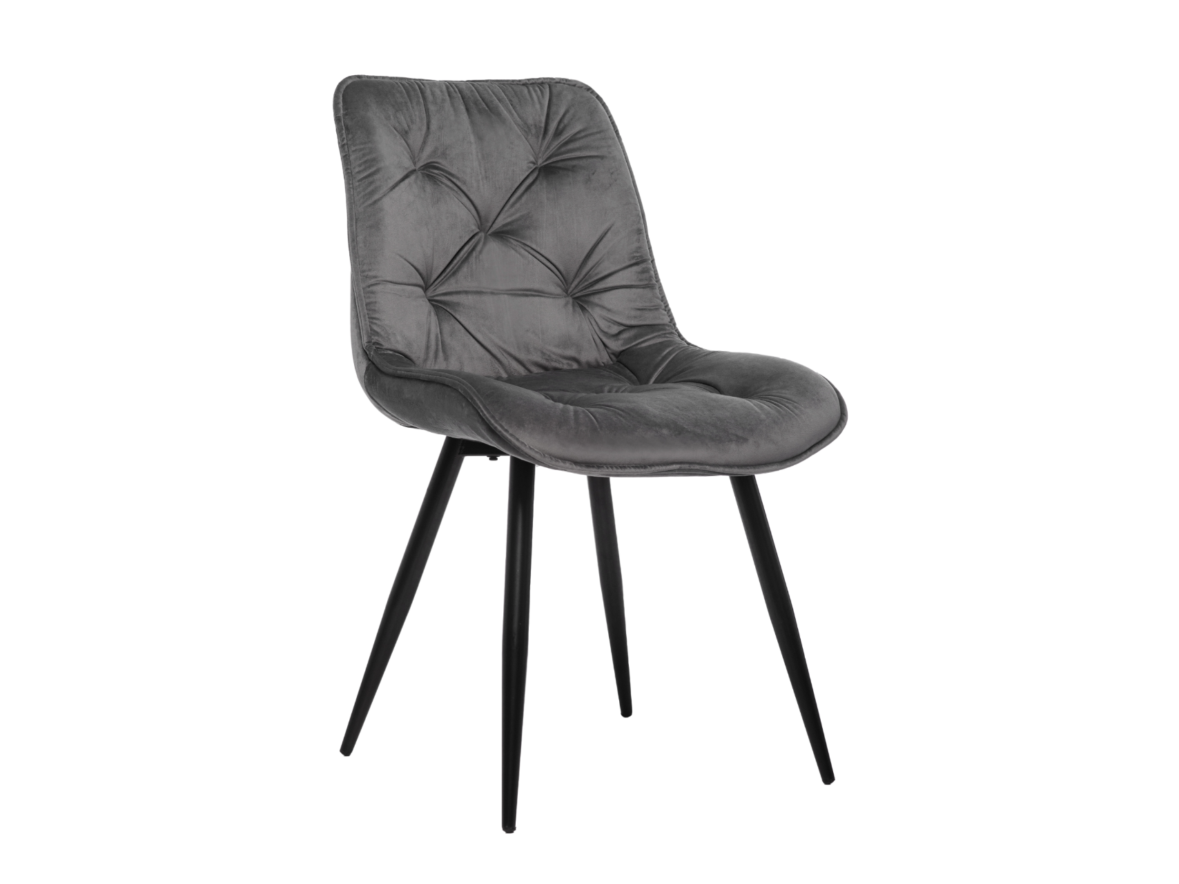 Зображення з  Стілець M-48 сірий велюр + чорний