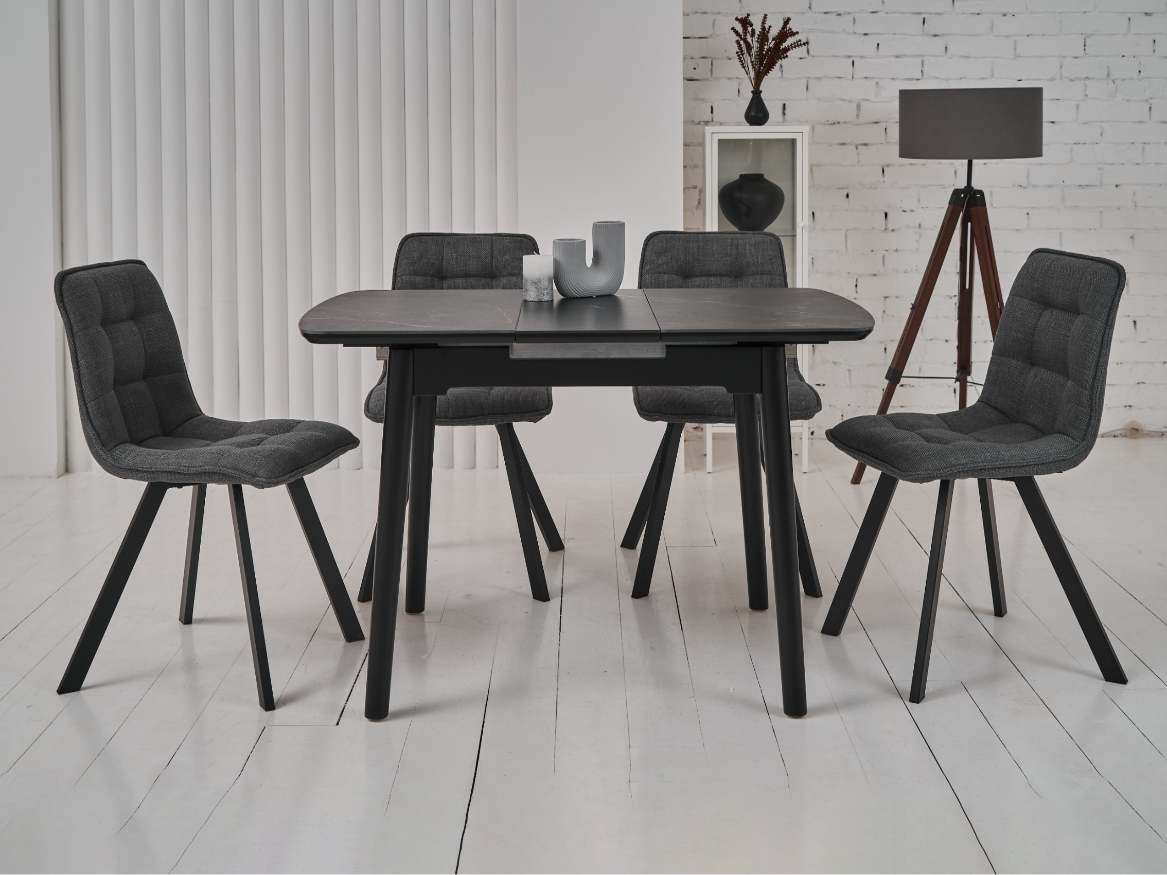 Зображення з  Керамічний стіл TM-87-1 чорний онікс + чорний