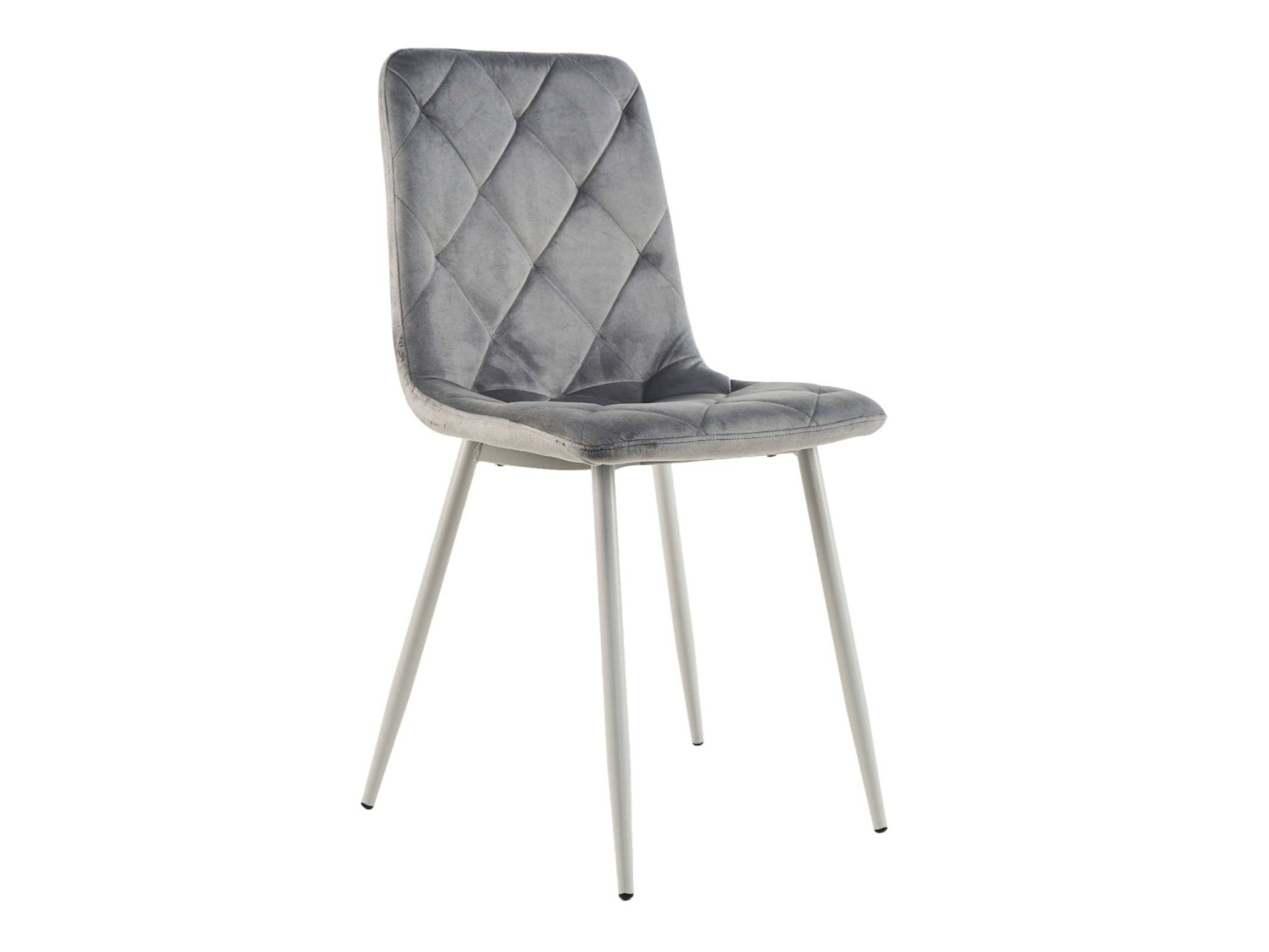 Зображення з  Стілець N-41 світло-сірий велюр + білий