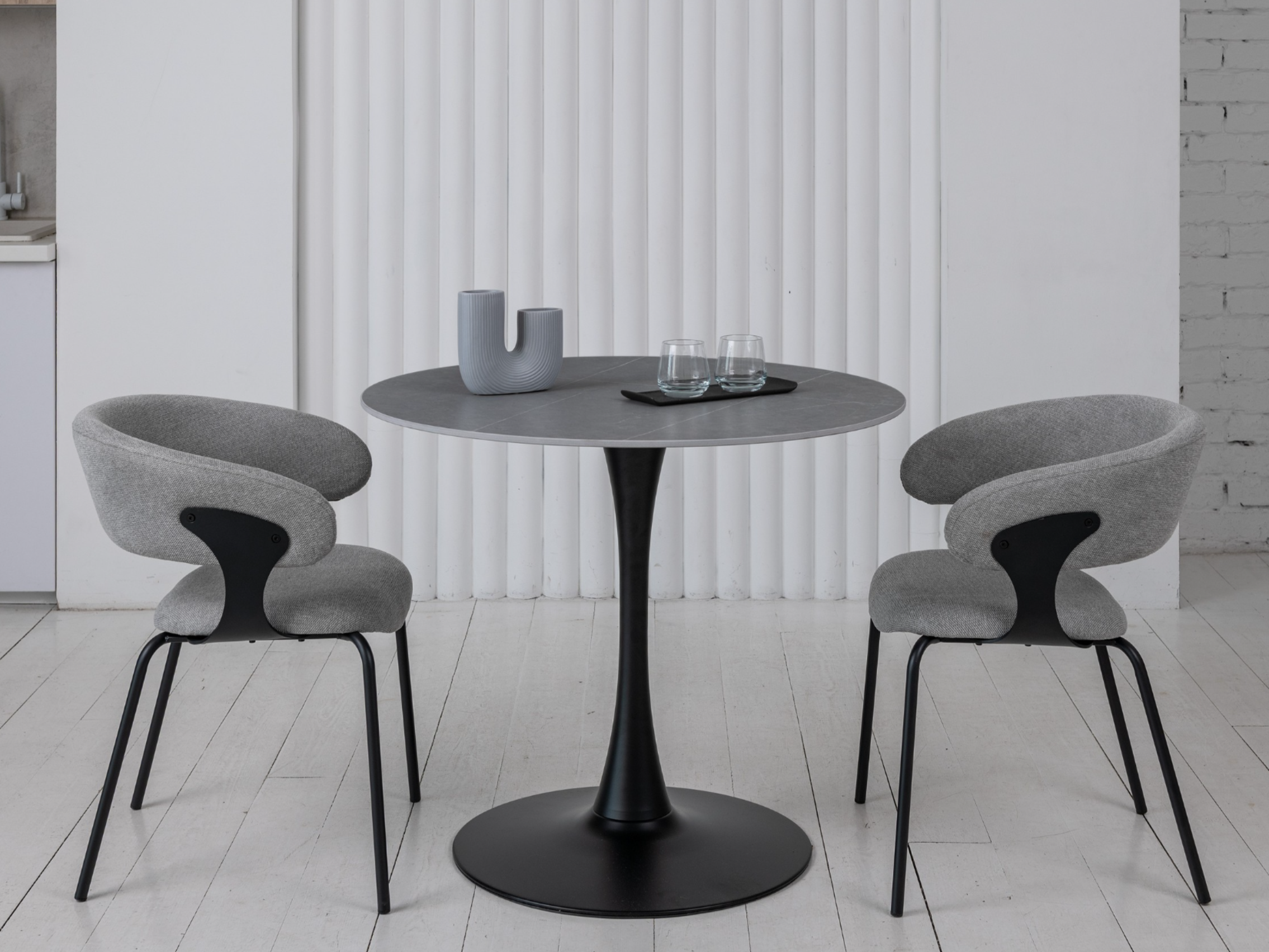 Зображення з  Стіл обідній T-325 айс грей + чорний