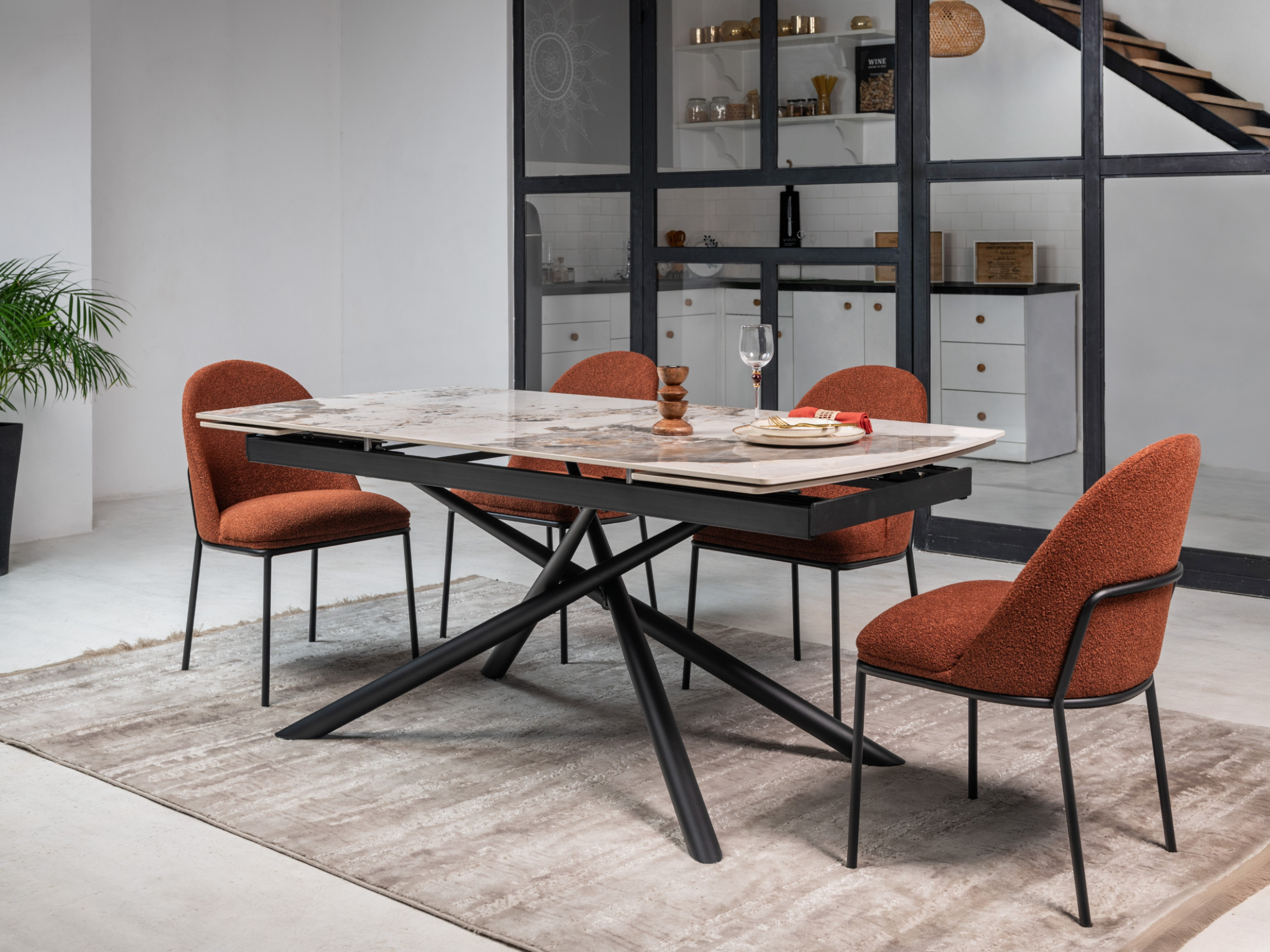 Зображення з  Стілець M-110 теракотовий + чорний