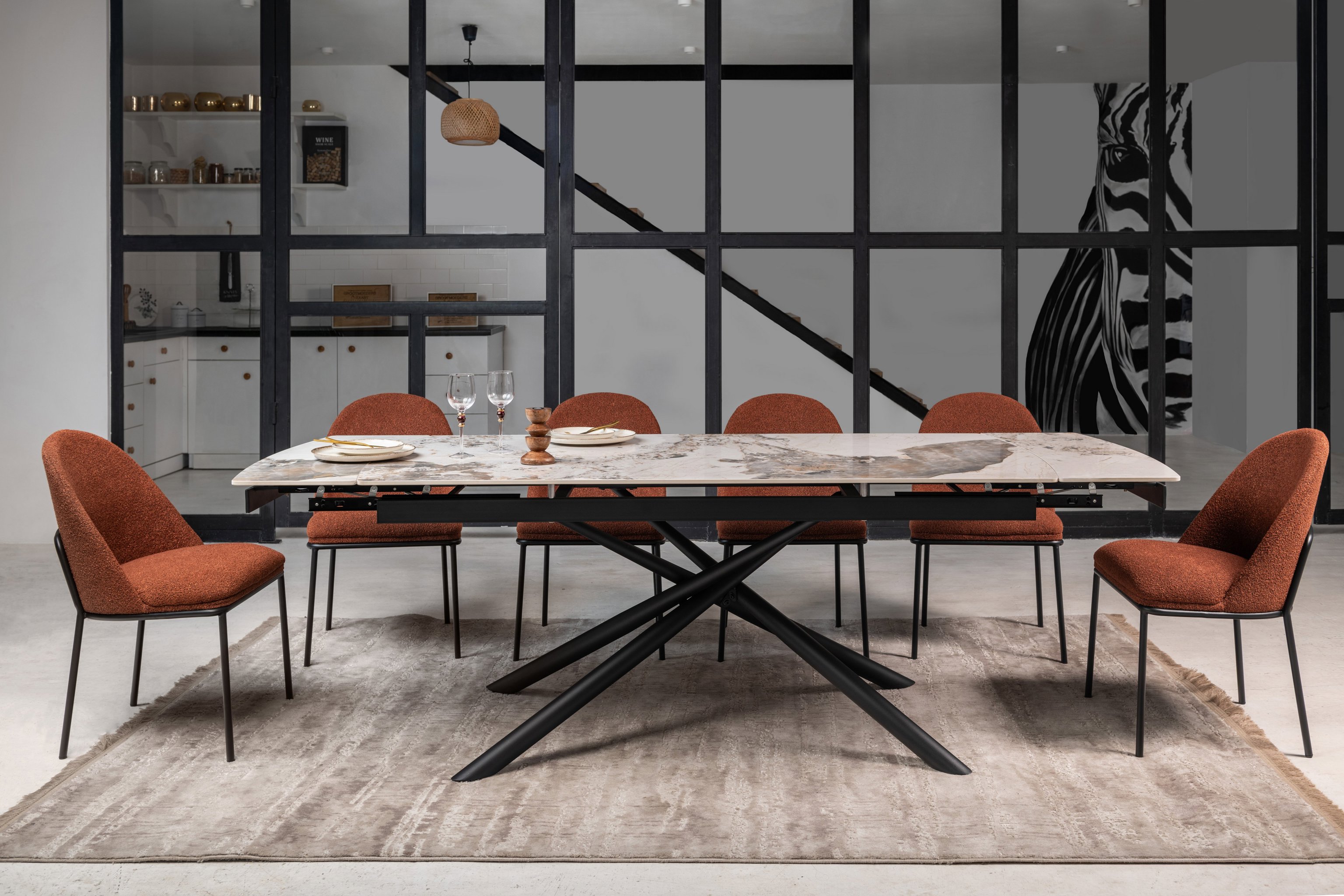 Зображення з  Стілець M-110 теракотовий + чорний