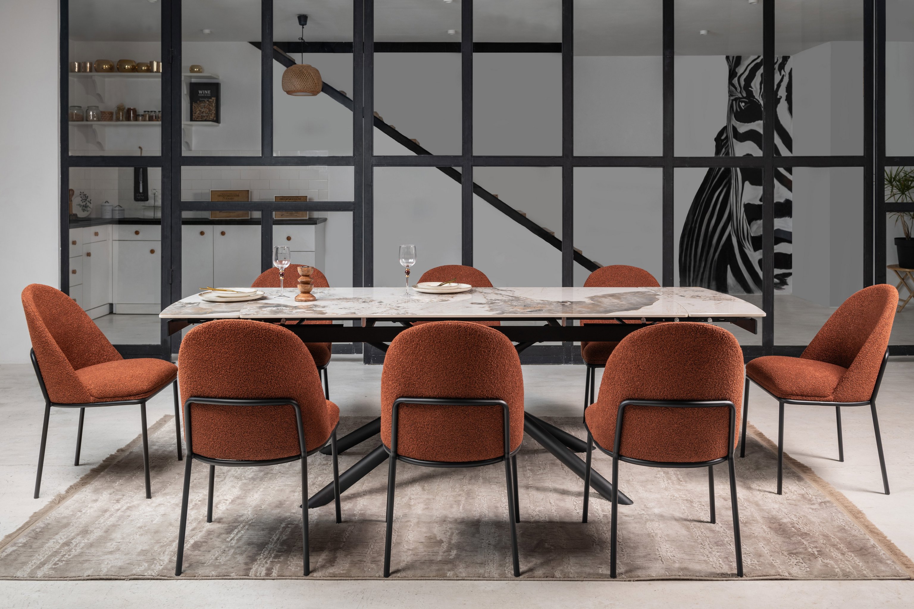 Зображення з  Стілець M-110 теракотовий + чорний